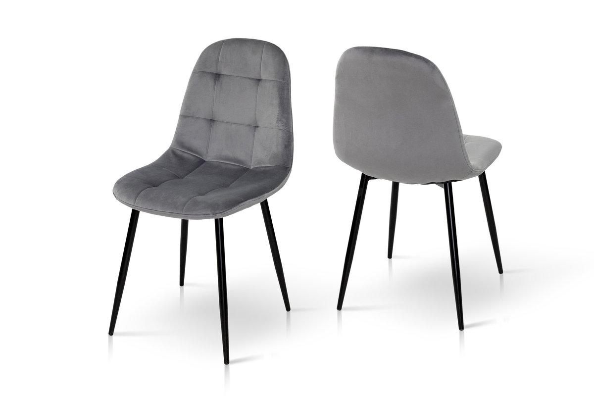 Стул кухонный Мікс Меблі Квест Черный/Велюр/Темно-серый - фото 2 Стул кухонный Мікс Меблі Квест Черный/Велюр/Темно-серый - фото 2