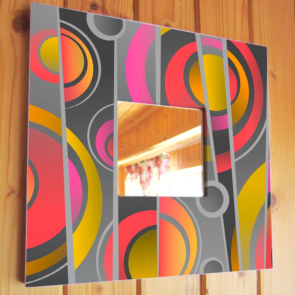 Зеркало декоративное Абстракция Круги 260х260 мм (M04201)