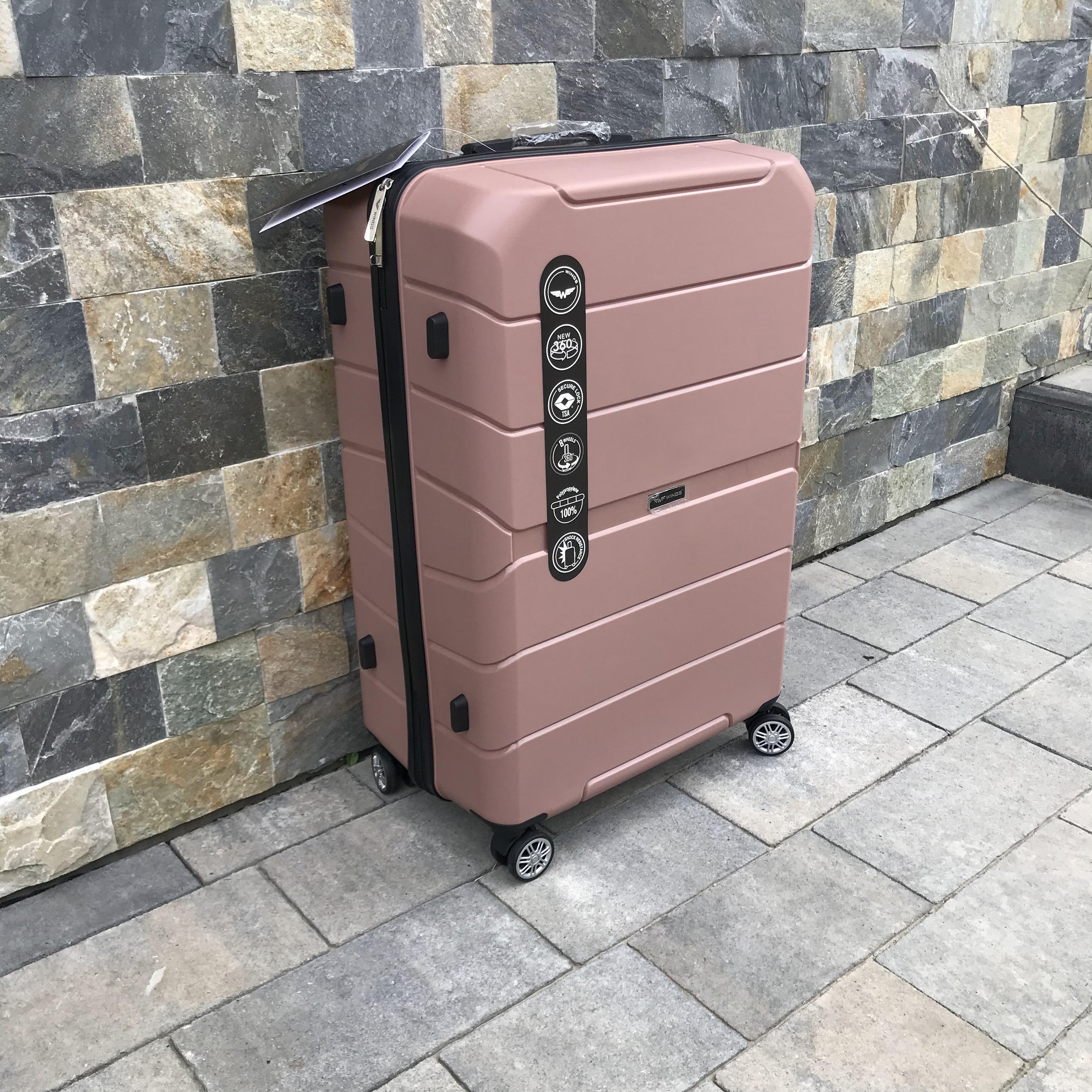 Валіза дорожня з поліпропілену Wings PP05 L Рожеве золото (7035899) - фото 3 Валіза дорожня з поліпропілену Wings PP05 L Рожеве золото (7035899) - фото 3