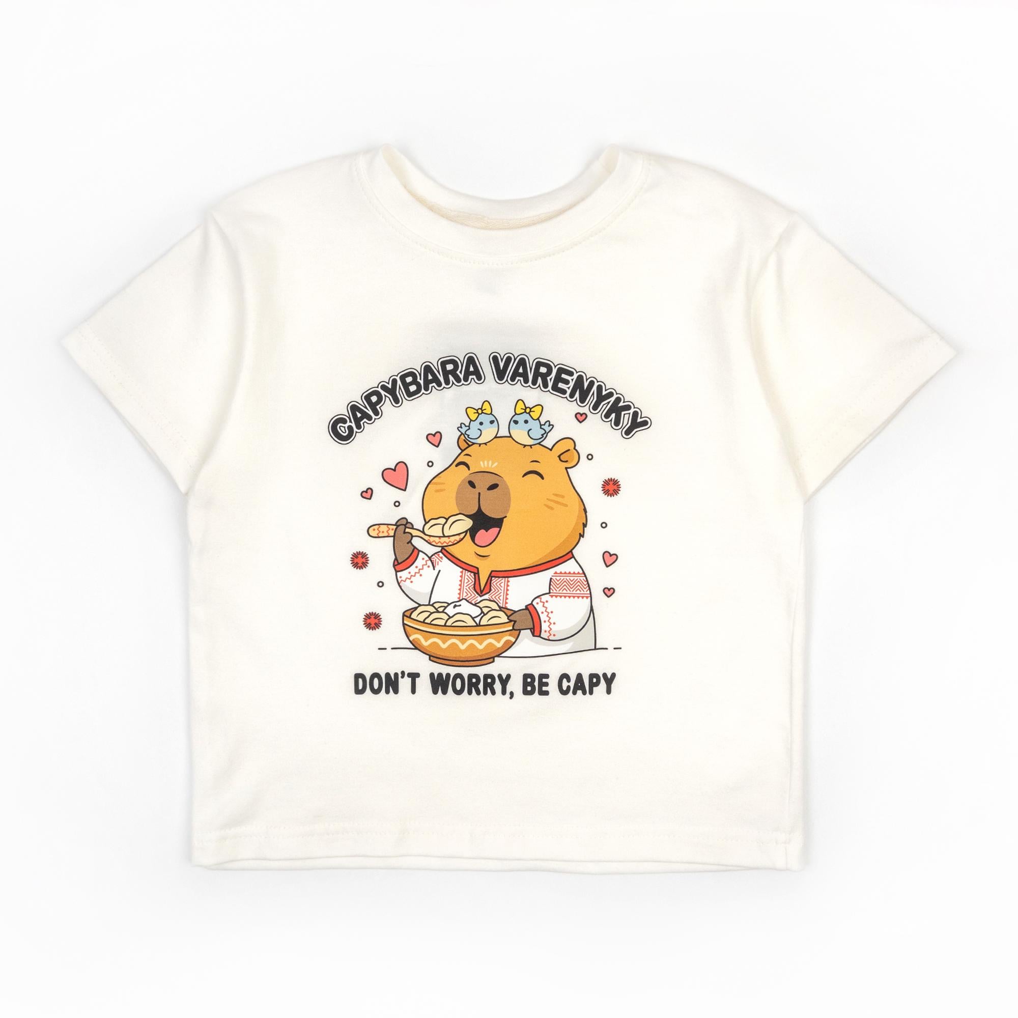 Футболка детская Dexter's с принтом Capybara varenyky 152509 152 см Молочный (7140813129)