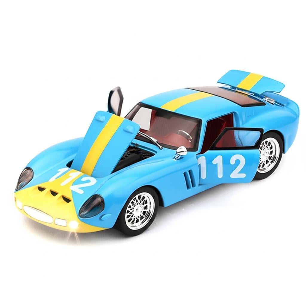 Игрушечная машина коллекционная Ferrari 250 GTO 112 металлическая с инерционным механизмом/светом и звуком 1:32 Голубой (10862)