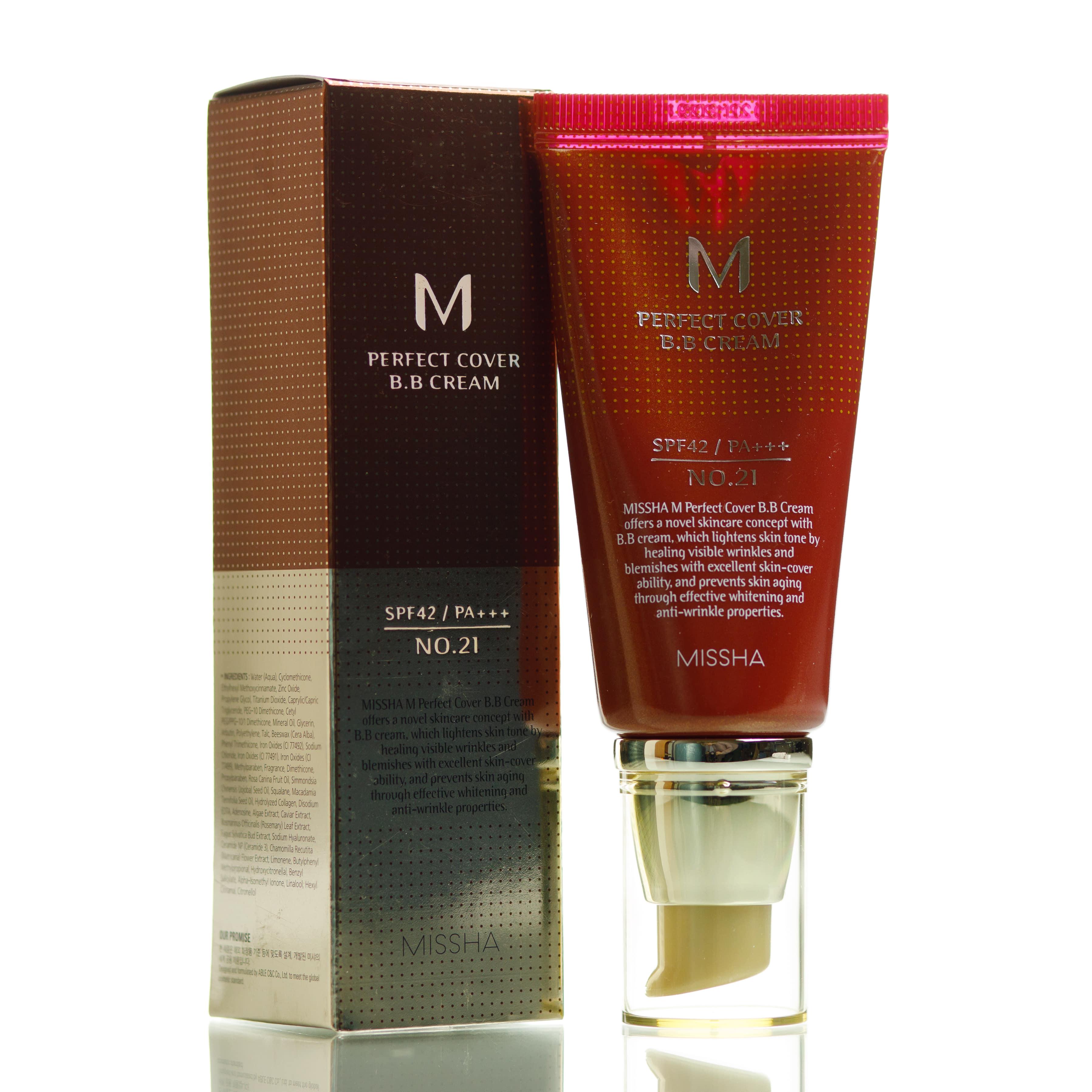 ВВ-крем светлый бежевый Missha M Perfect Cover BB Cream SPF42 50 мл - фото 1