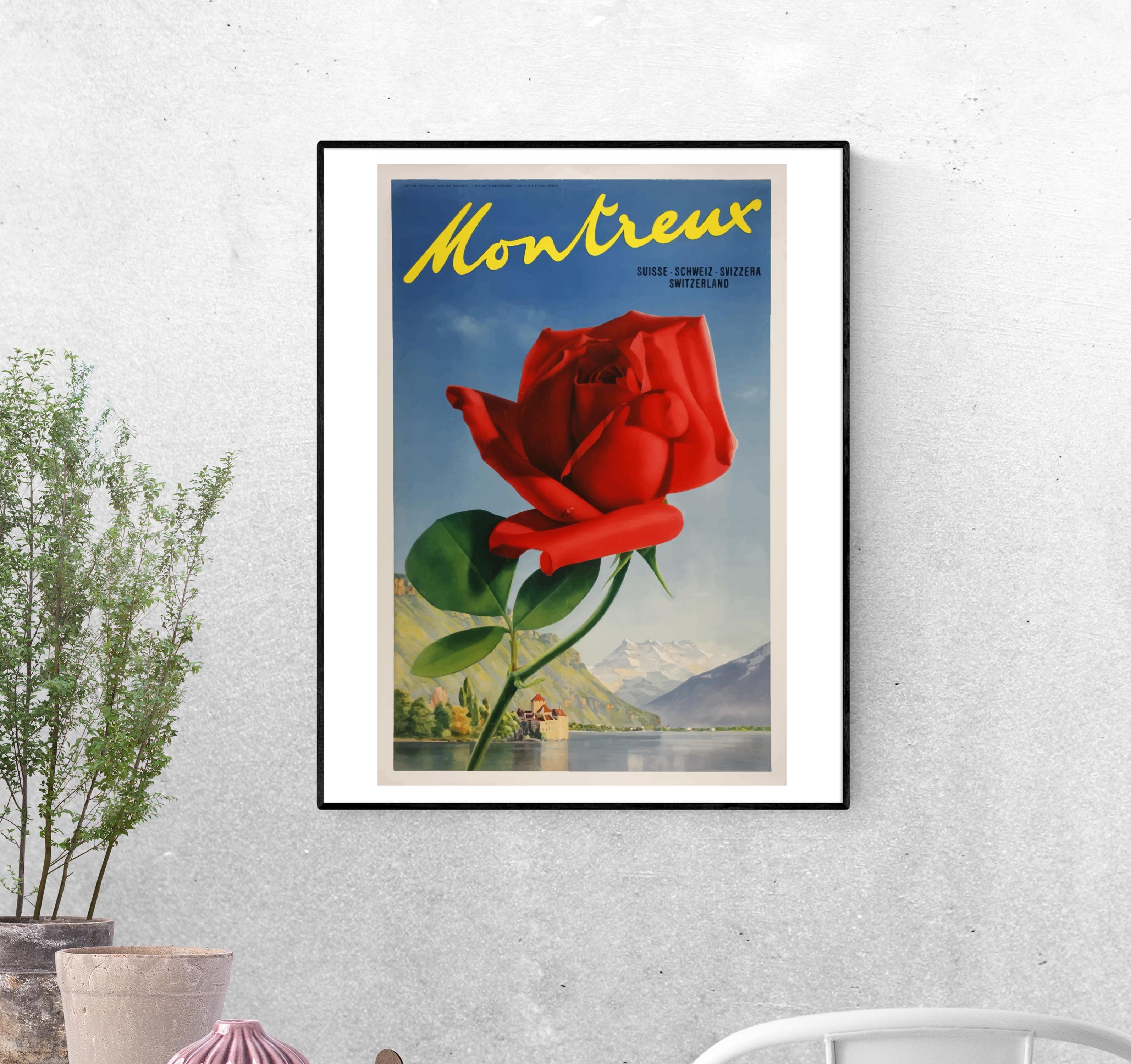Тревел-постер Швейцарская роза формат А-2