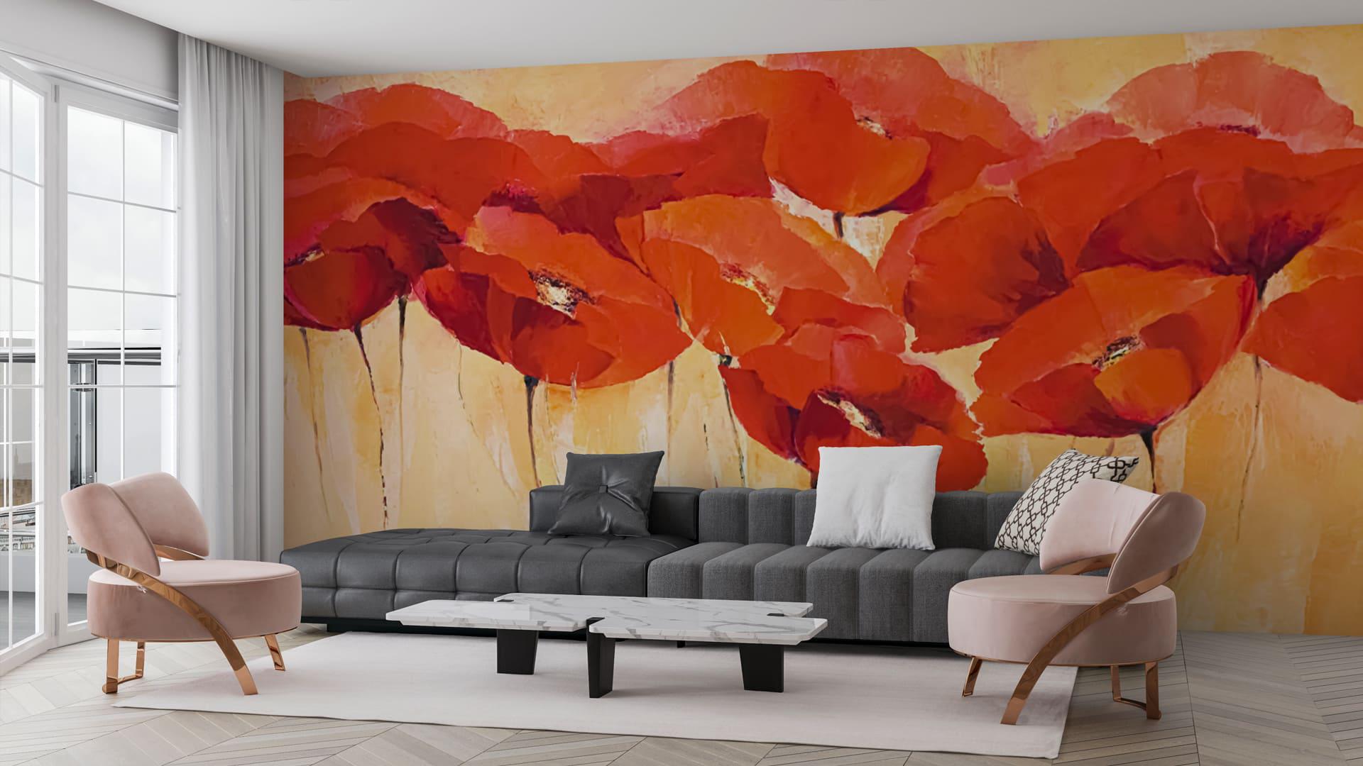 Фотообои флизелиновые Styleo Print-walls Пульс мака 0759 400х250 см (Pw-0759/4)