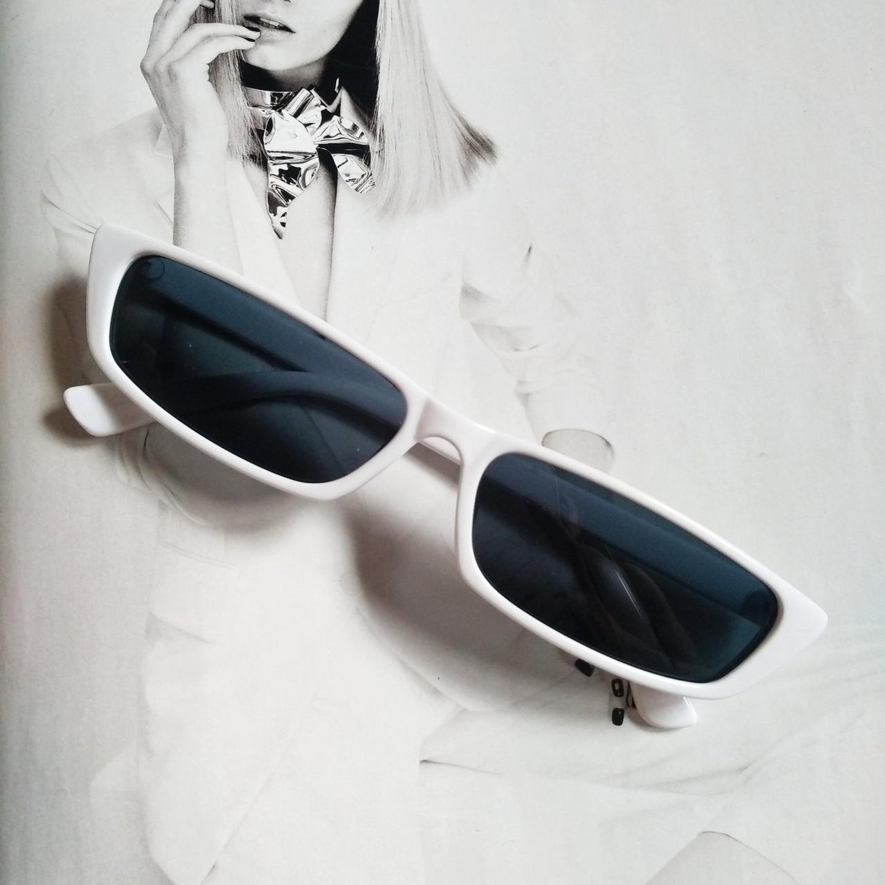 Очки винтажные солнцезащитные Кошачий глаз Белый