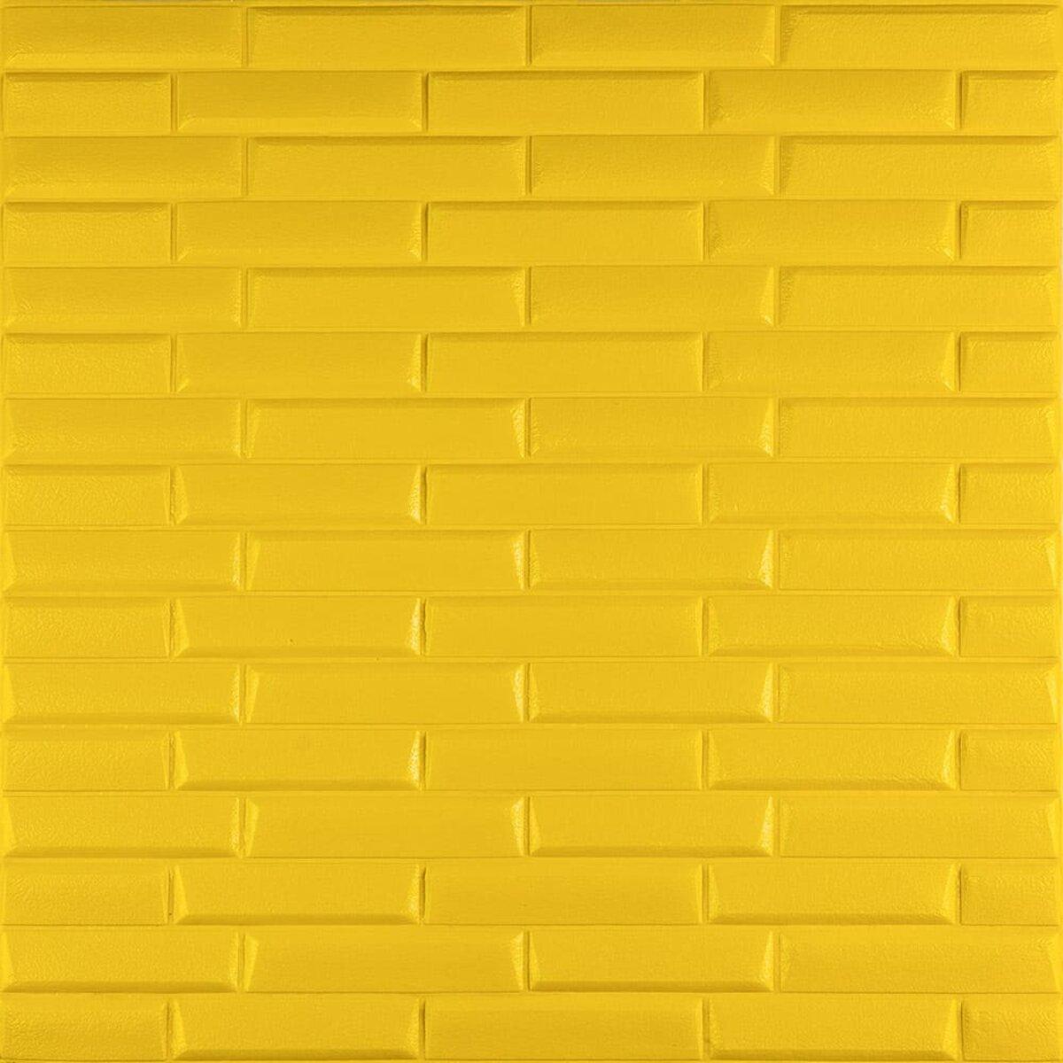 Панель 3d самоклеящаяся кладка 700х770х7 мм Желтый (037 sw-00000302)