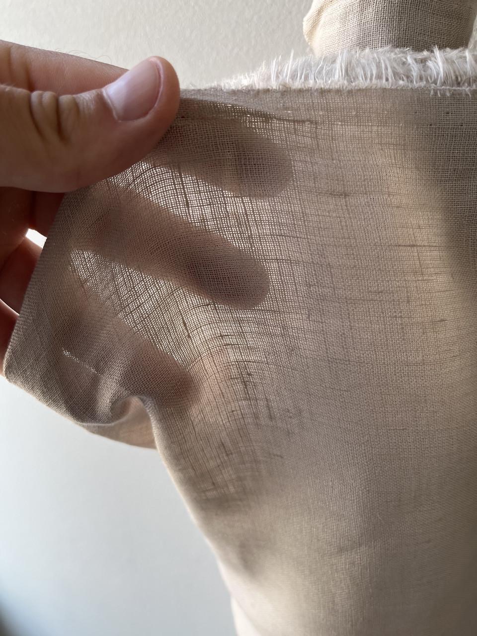 Ткань натуральная Linen Plus 100% лен марля Бежевый 943/330 - фото 3