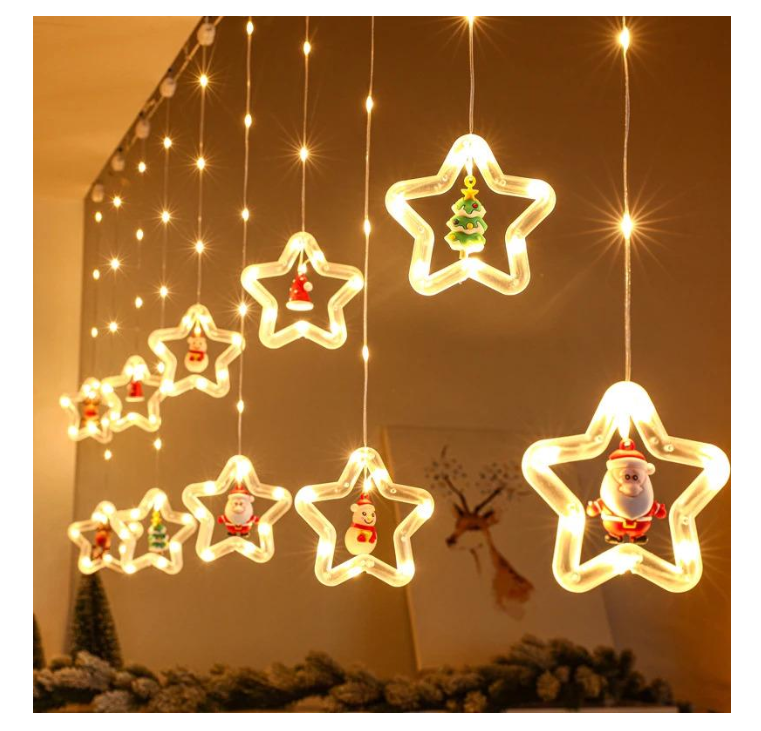 Гирлянда-штора Звезды-грани USB 3x3 м 300LED (234576472_279) - фото 1 Гирлянда-штора Звезды-грани USB 3x3 м 300LED (234576472_279) - фото 1