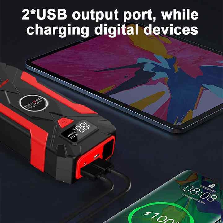 Пусковое устройство для автомобиля 25000 mAh 2USB Фонарик car jump starter QY31 - фото 7 Пусковое устройство для автомобиля 25000 mAh 2USB Фонарик car jump starter QY31 - фото 7