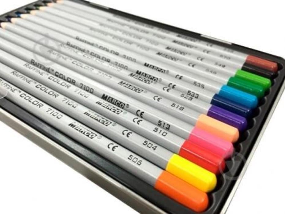 Олівці акварельні Marco Raffine 12 кольорів в металевому кейсі - фото 3 Олівці акварельні Marco Raffine 12 кольорів в металевому кейсі - фото 3