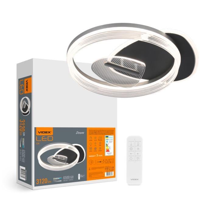 Смарт-світильник світлодіодний настінно-стельовий Videx DECORA 52W VL-CLD-993-BSL (00000054797)