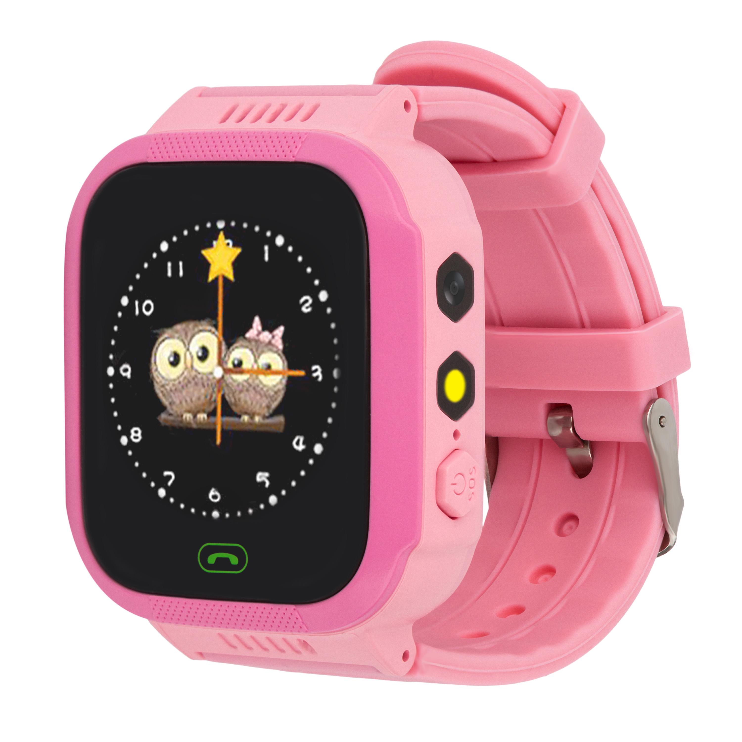 Детские смарт часы-телефон с GPS Discovery iQ4100 Camera LED Light Pink