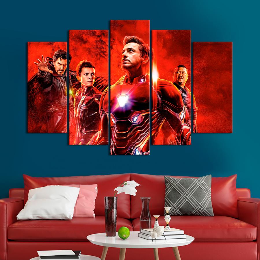 Настенний декор Железный человек и Мстители 112x68 см (A23-5)