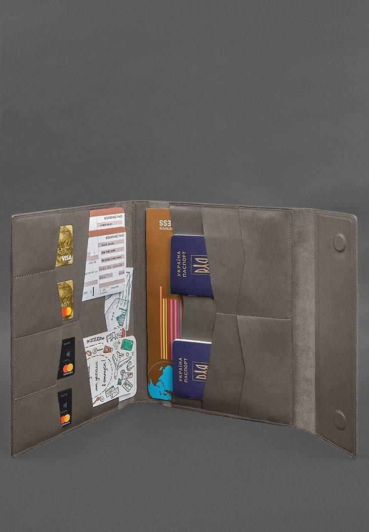 Папка шкіряна для документів сімейна А4 Темно-бежевий (A-028546) - фото 2