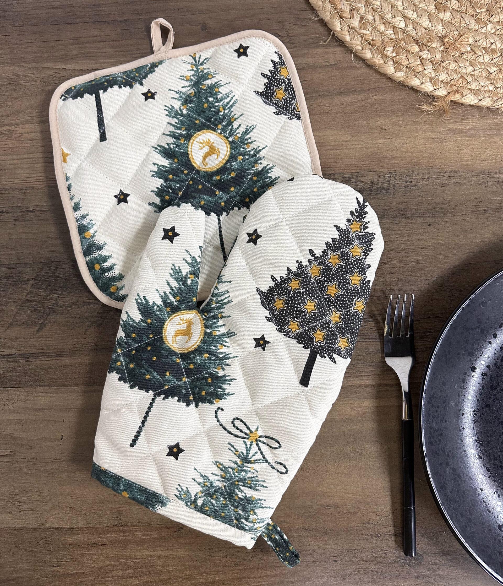 Набір кухонний новорічний Comfort Home X-mas Big Trees рукавичка/прихватка (5550122)