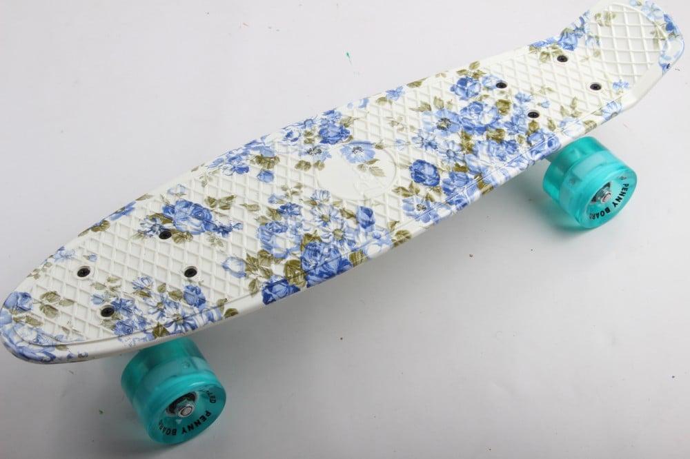 Пенниборд Penny Style 22" светящиеся колеса Rose Blue (2T2034)