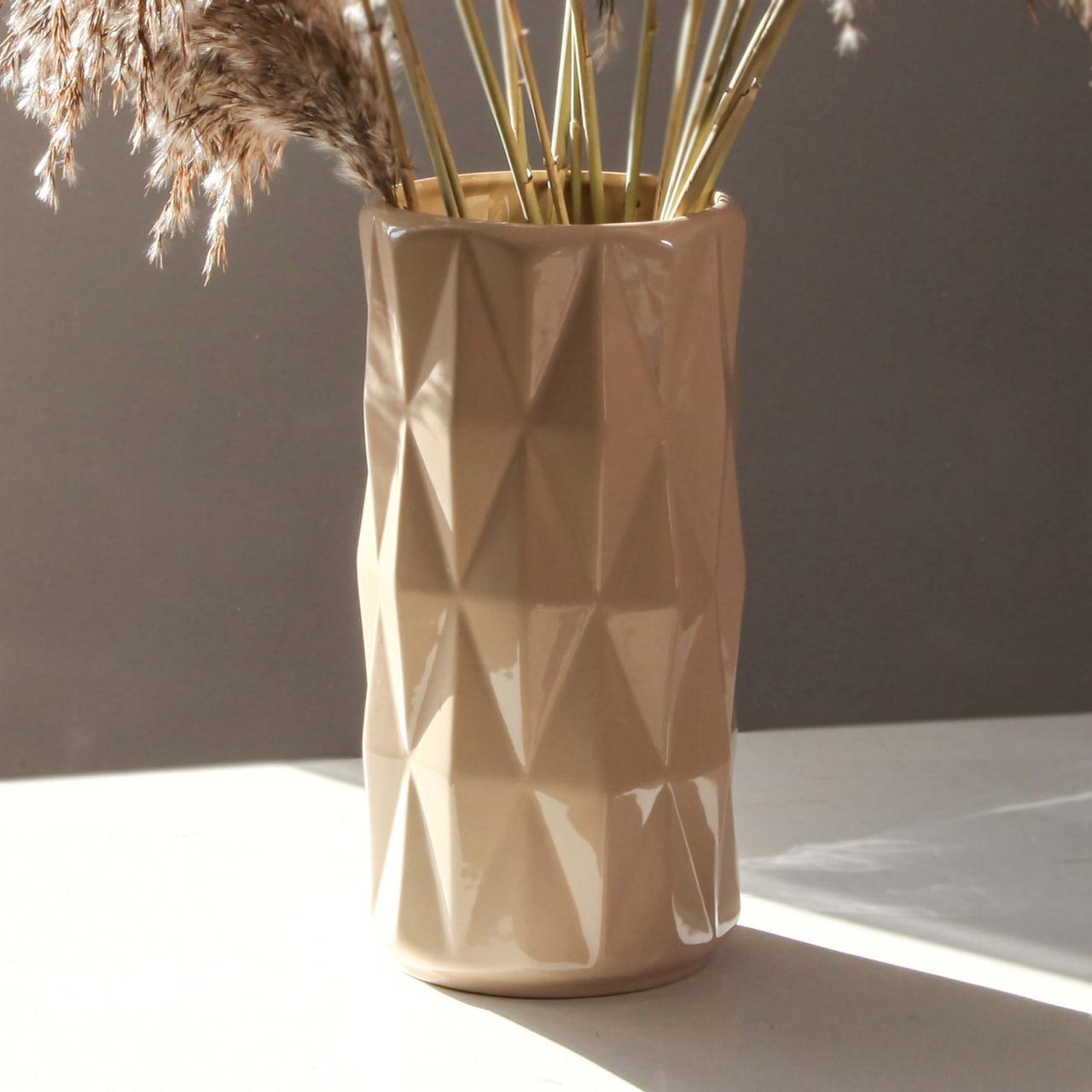 Ваза керамічна Nana ceramics Перун 28 см Кремовий (2788472771)