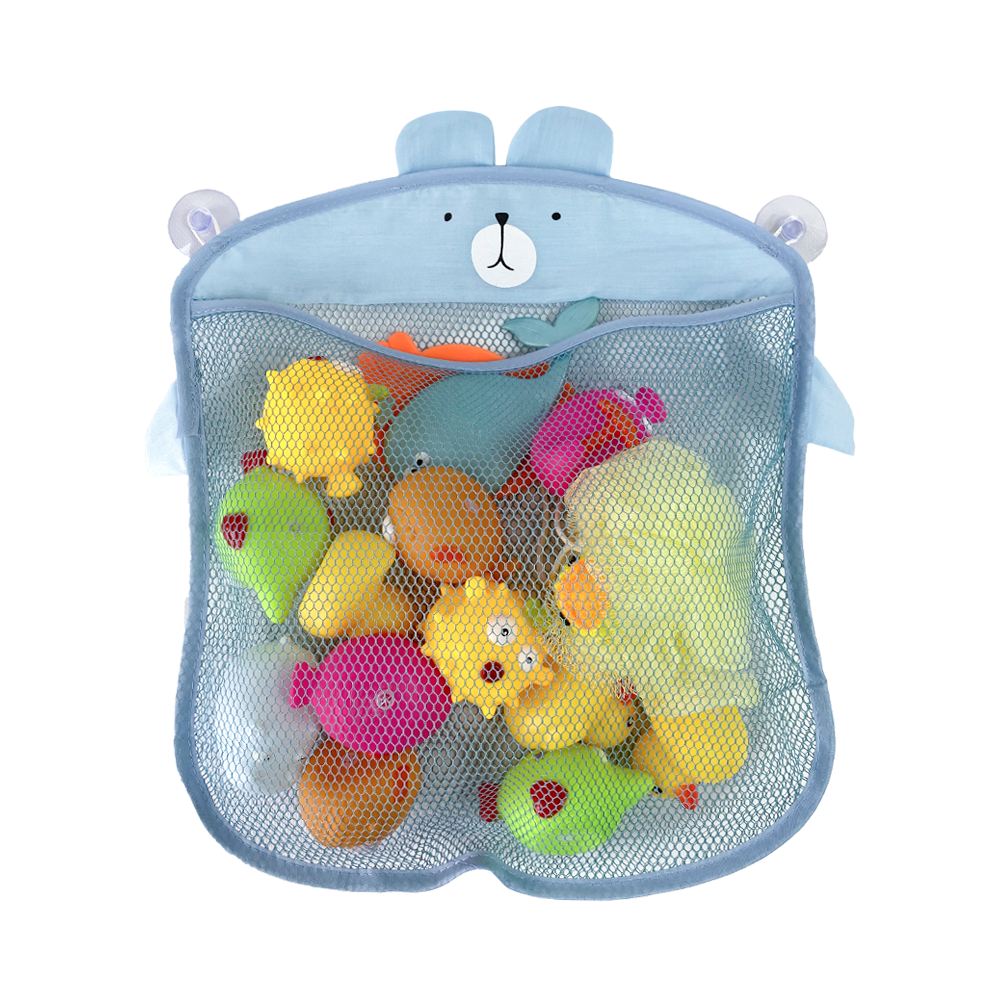 Органайзер в ванну Мишка на присоске Голубой (15292443)