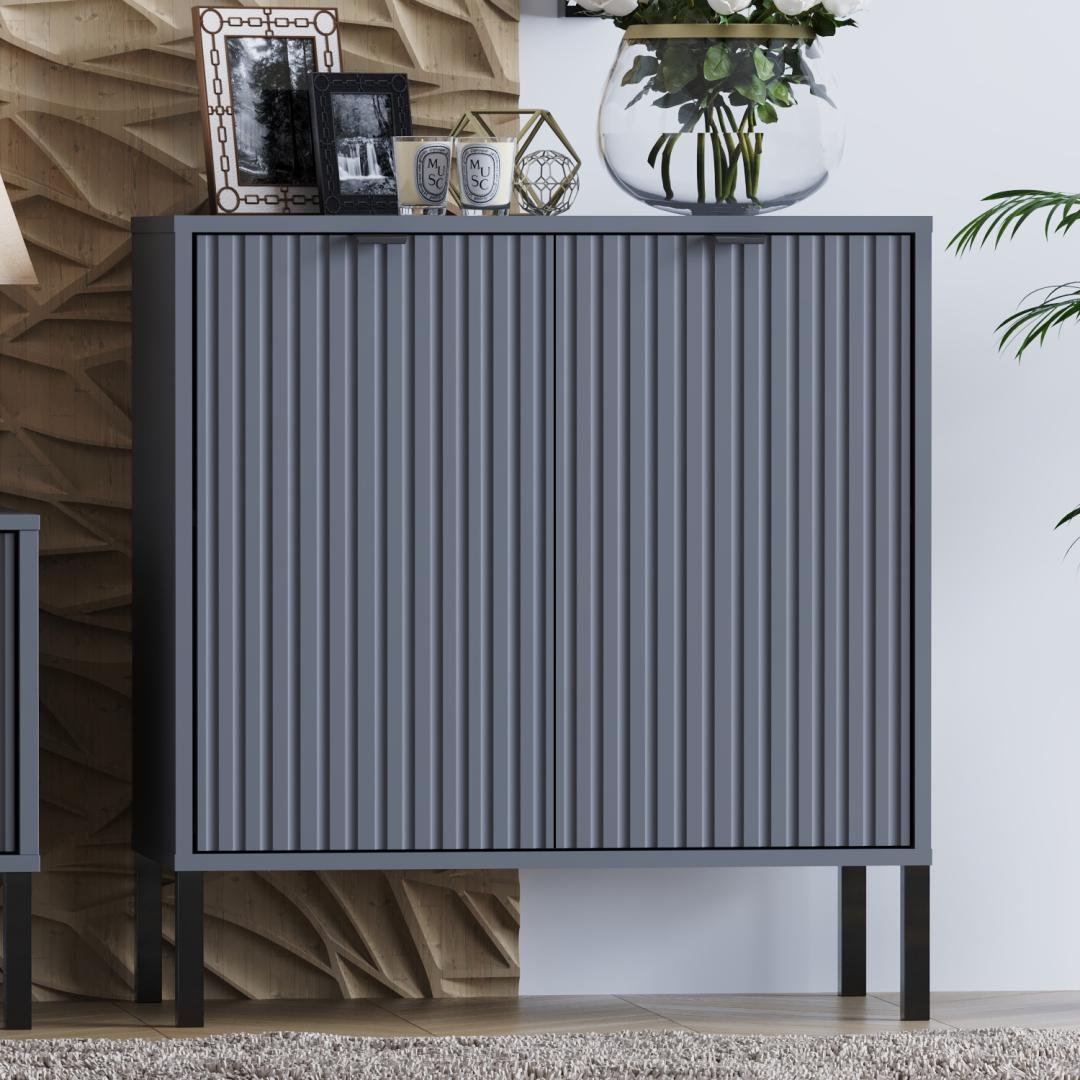 Комод Флорида W-6 МДФ 74/78/40 см Антрацит/Асфальт (01509)