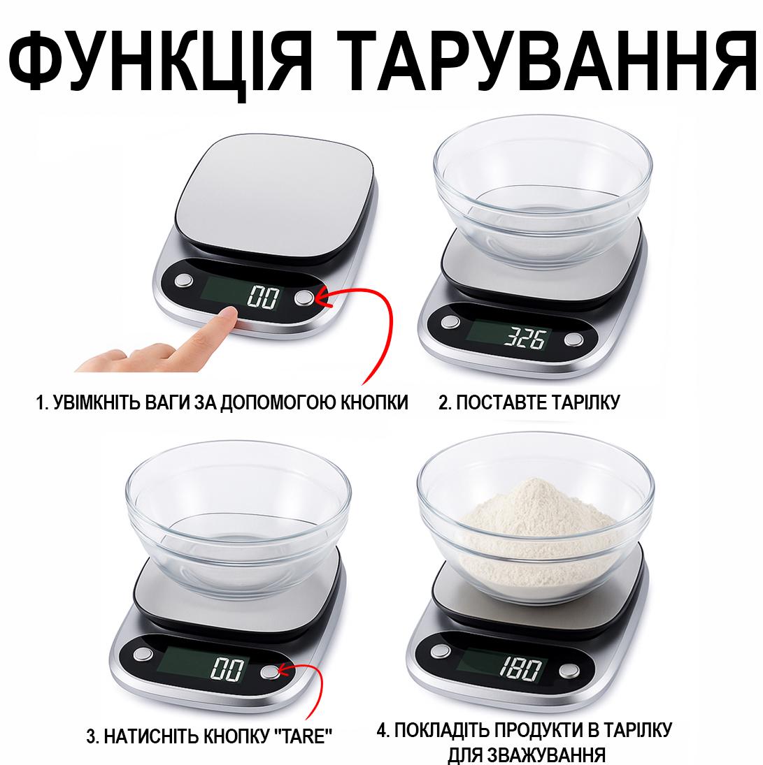 Весы электронные кухонные UChef SF-500 с металлической платформой до 10 кг - фото 11 Весы электронные кухонные UChef SF-500 с металлической платформой до 10 кг - фото 11