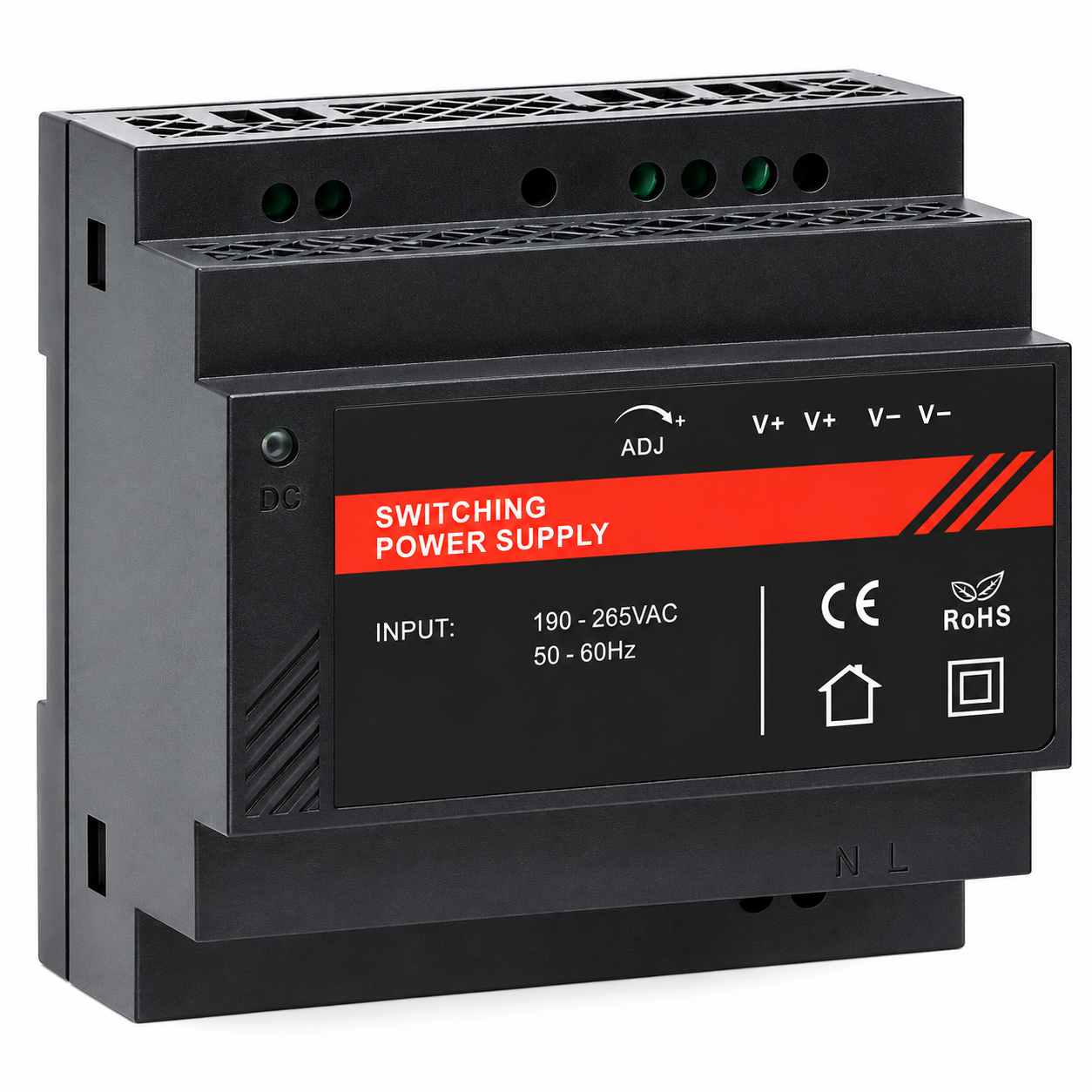 Блок питания DR24060-02 24V 2,5А 70 Вт установка на DIN-рейку Black (38125107)