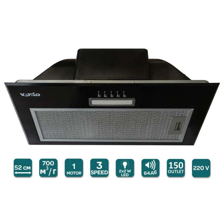 Витяжка Ventolux PUNTO 52 BK 700 PB PC (5921) - фото 2 Витяжка Ventolux PUNTO 52 BK 700 PB PC (5921) - фото 2