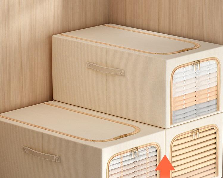 Органайзер для хранения вещей 14216 50 л 46х35х30 см бежевый (4705034) - фото 3