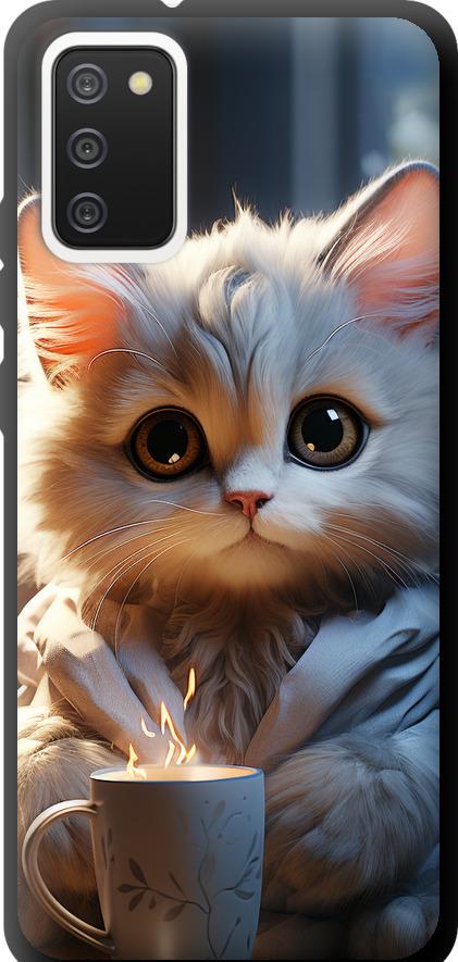 Чехол на Samsung Galaxy A02s A025F White cat (5646b-2203-42517) Чехол на Samsung Galaxy A02s A025F White cat (5646b-2203-42517)