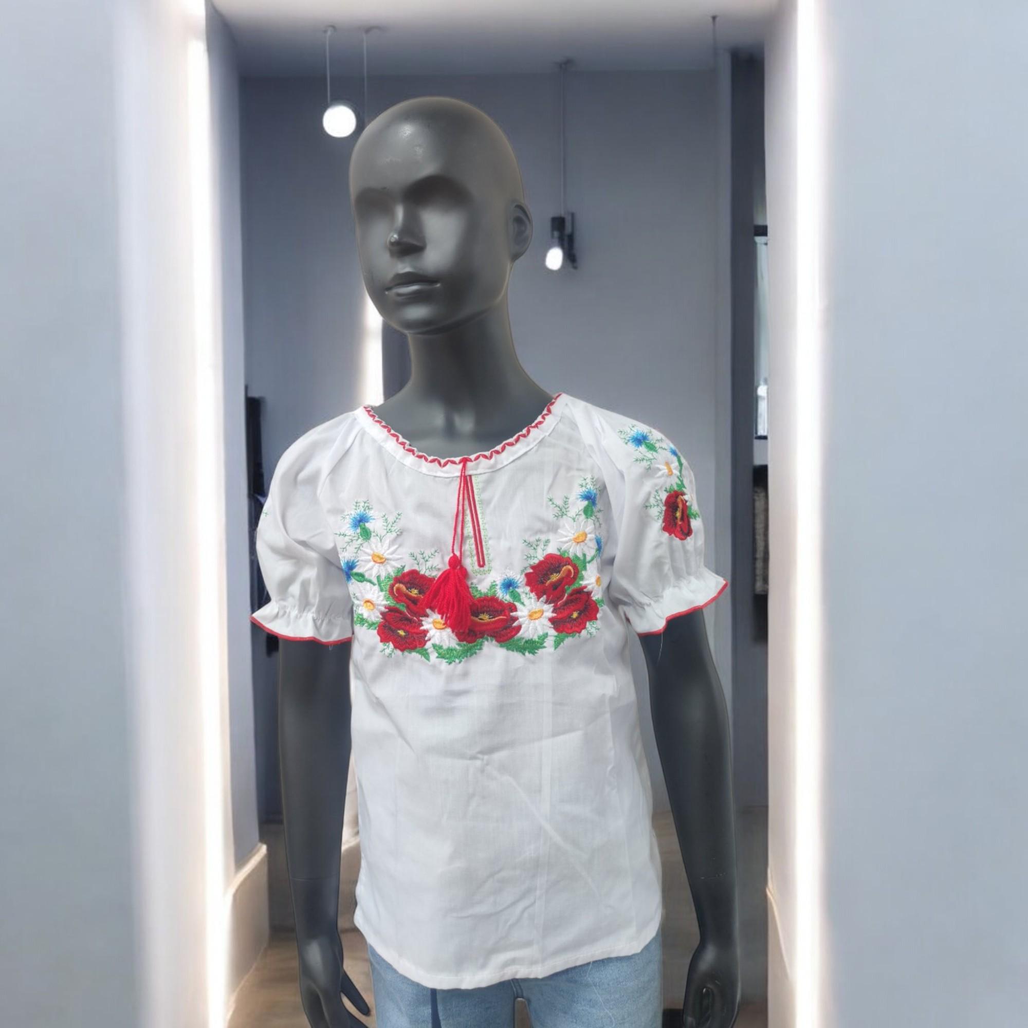 Вышиванка для девочки Poppy Field традиционная украинская 122 см (T_V0918KR_122) - фото 2 Вышиванка для девочки Poppy Field традиционная украинская 122 см (T_V0918KR_122) - фото 2