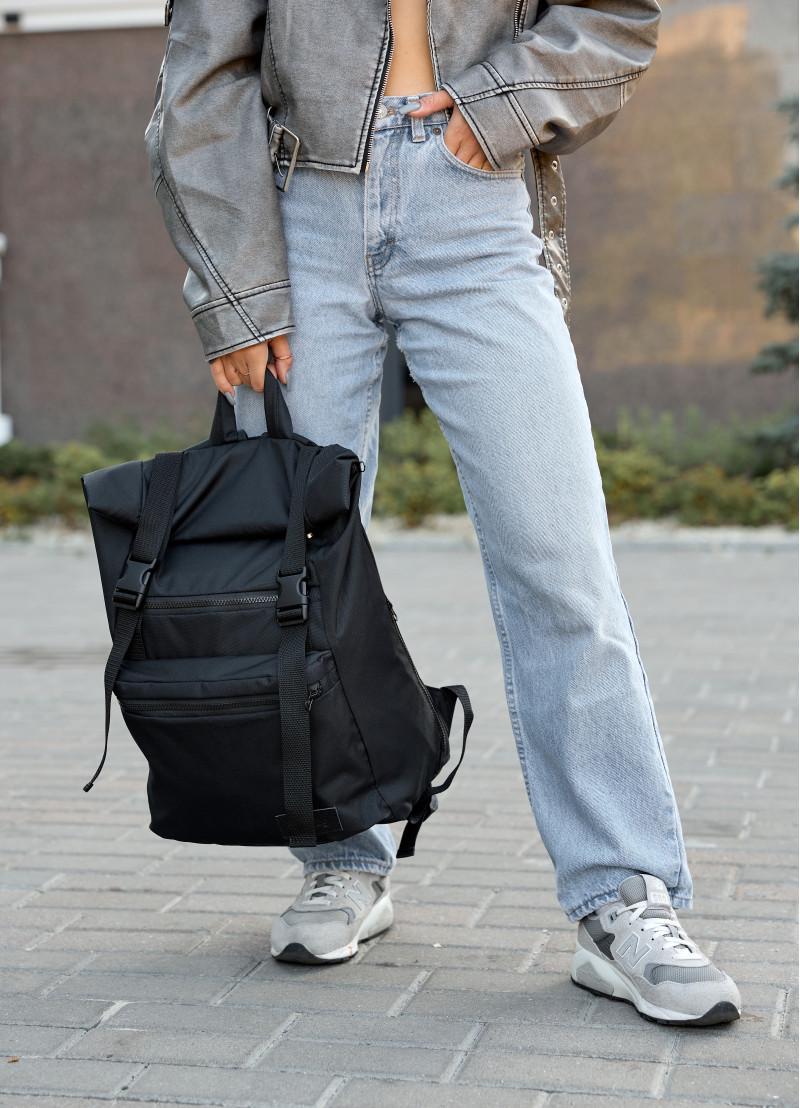 Рюкзак женский Sambag RollTop Черный (24238065) - фото 4 Рюкзак женский Sambag RollTop Черный (24238065) - фото 4