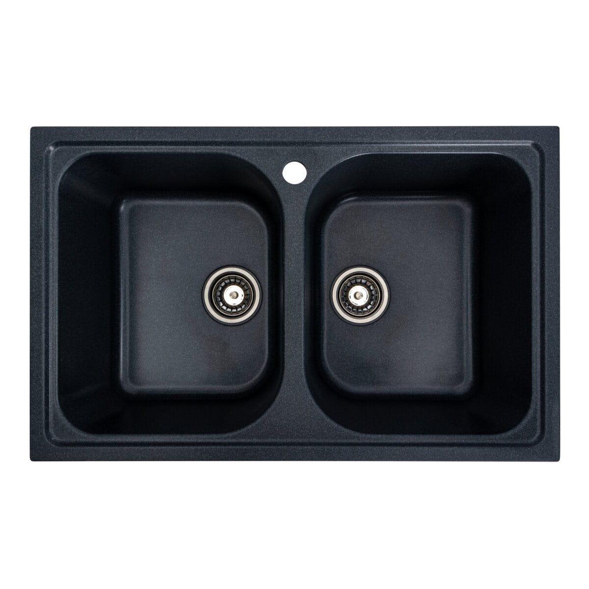 Мойка гранитная Valeso Equatoria 785х500 врезная прямоугольная Антрацит матовый (PLTM-SP000047454)