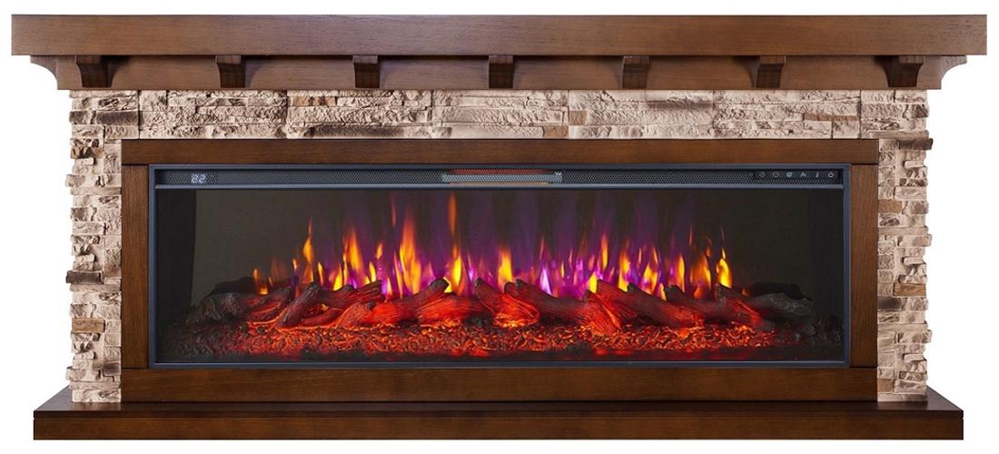 Камінокомплект ArtiFlame LUDWIG AF50 зі звуком Махагон/Коричневий антик - фото 1