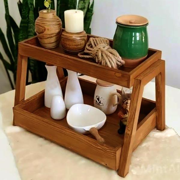 Полка для ванной настольная из дерева Ансли Охра (ВНО-002604) Полка для ванной настольная из дерева Ансли Охра (ВНО-002604)