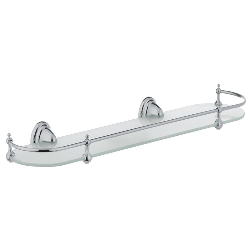 Полка настенная стеклянная Zerix LR1507 LL1406 Хром (129560)