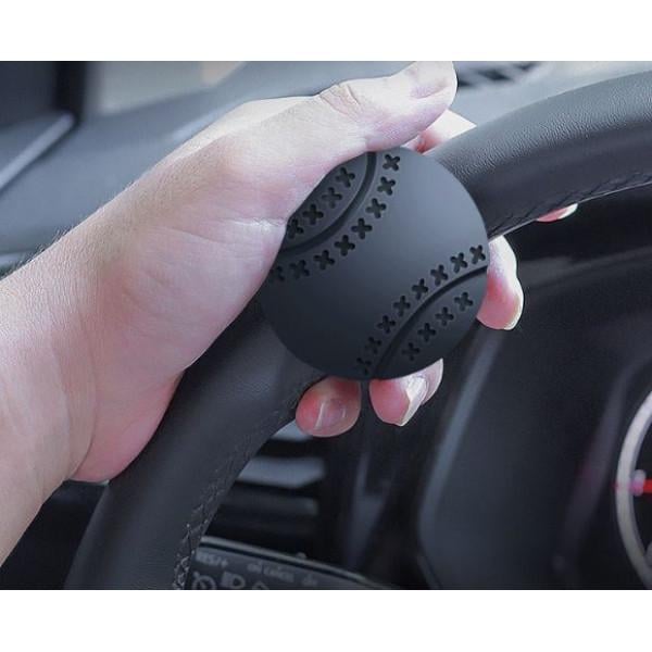 Ручка на руль автомобиля круглая Баранчик Черный (М850311)