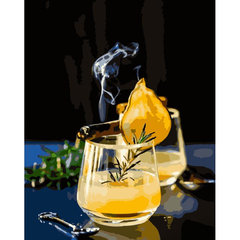 Картина за номерами Strateg Преміум Коктейль з сигарою 40х50 см (GS890) Картина за номерами Strateg Преміум Коктейль з сигарою 40х50 см (GS890)