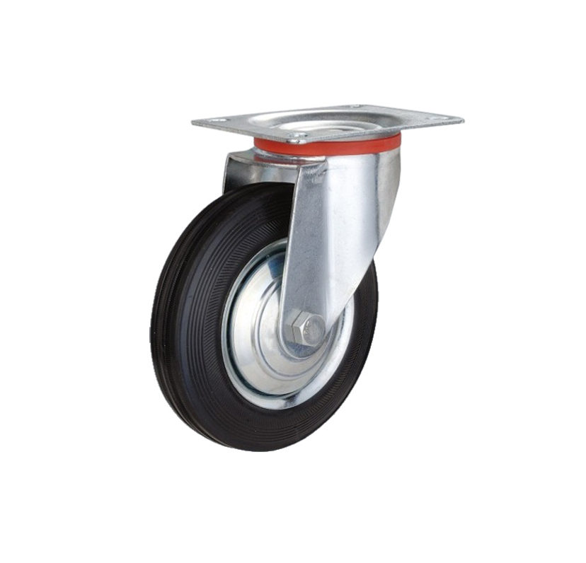 Поворотное колесо на черной резине 125 мм (96092) Поворотное колесо на черной резине 125 мм (96092)