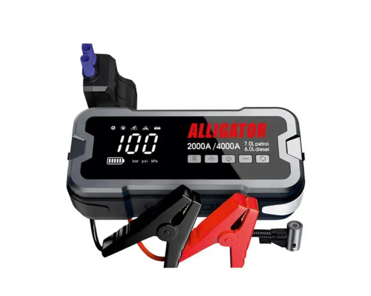 ​Пусковий пристрій для авто Alligator JS850 Power Bank 24000 mAh з компресором 10 Атм Чорний (29740471)