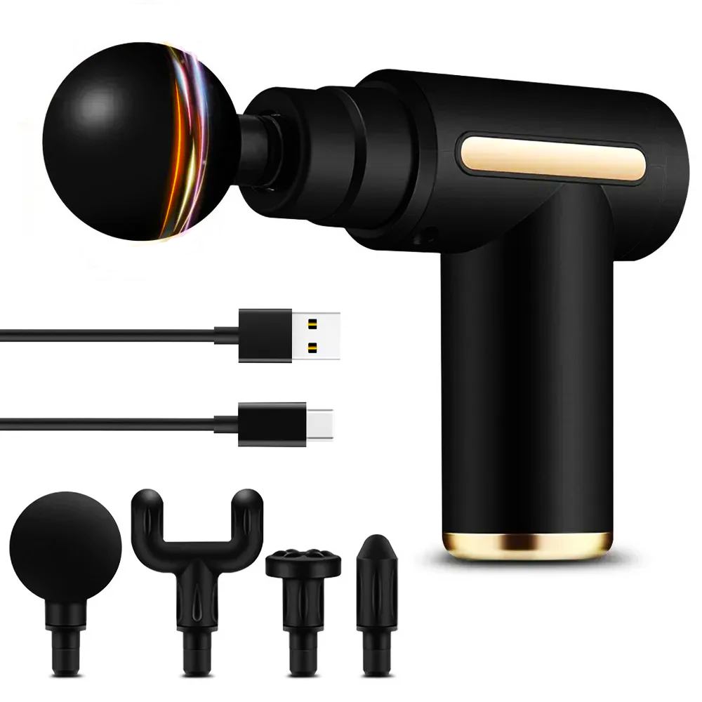 Массажер ручной для тела Gun Massager USB Черный (30631092)