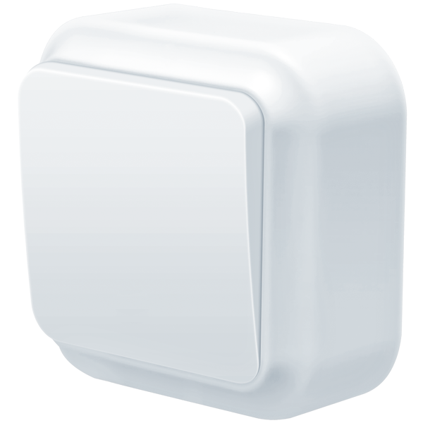 Вимикач одноклавішний накладний MARSHEL VO10-135 White