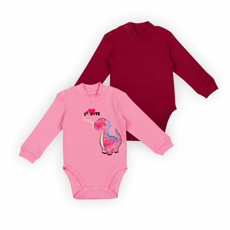 Комплект боди для малыша Gabbi BD-24-7 68 см 2 шт. Бордовый/Розовый (13932) Комплект боди для малыша Gabbi BD-24-7 68 см 2 шт. Бордовый/Розовый (13932)