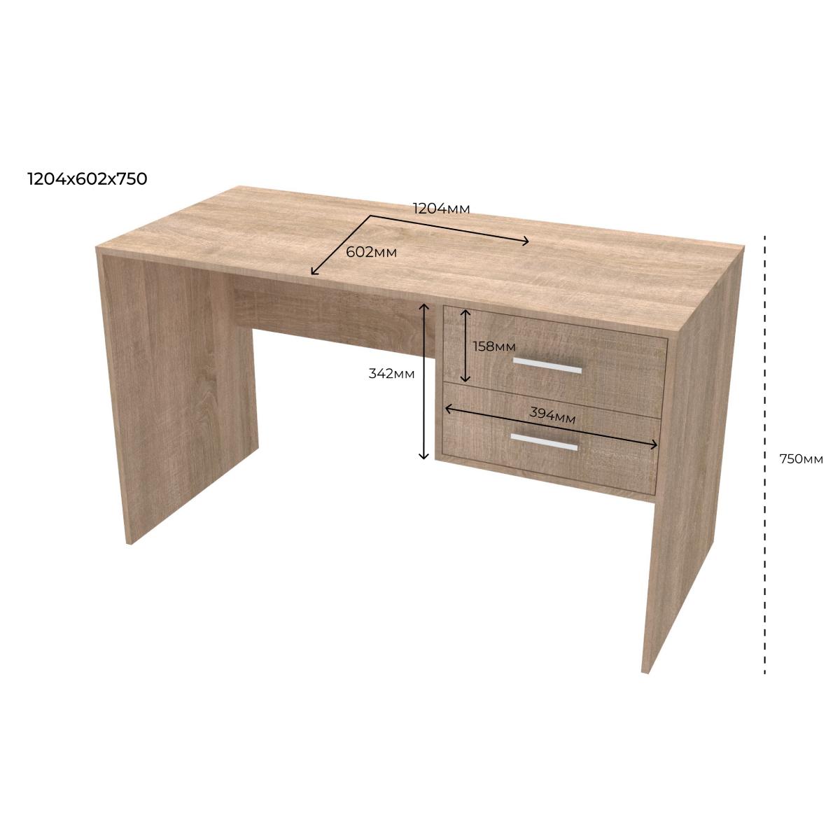 Офисный стол Doros Т2 120х60х75 см Дуб сонома (DRS-011312) - фото 3 Офисный стол Doros Т2 120х60х75 см Дуб сонома (DRS-011312) - фото 3