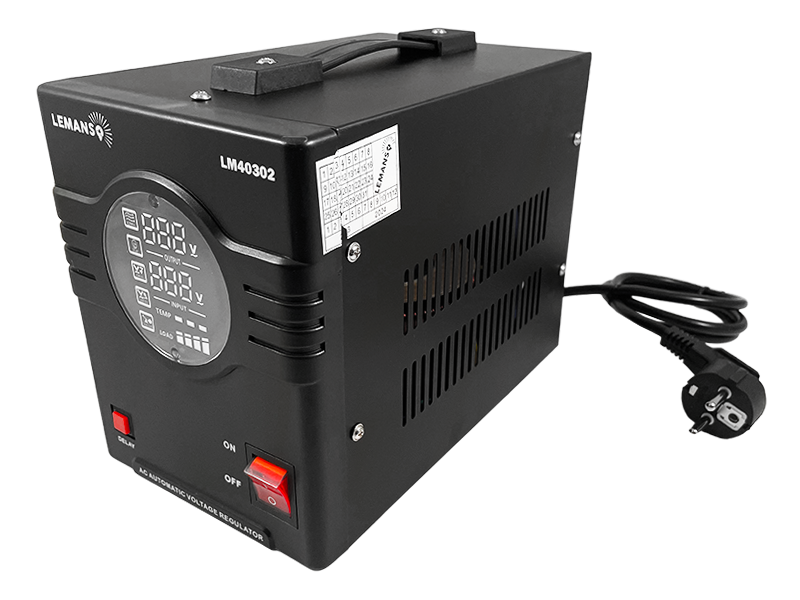 Стабилизатор напряжения Lemanso LM40303 2000 VA 1600 Вт 160-260 В Черный (7934)