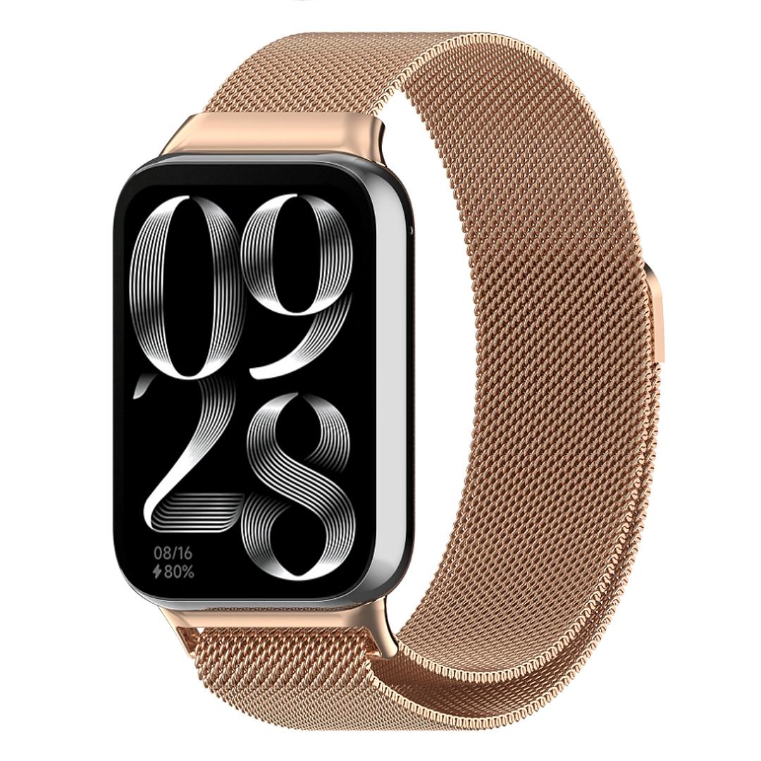 Ремінець металевий Milanese Loop для Xiaomi Smart Band 8 Pro Rose Gold (ECR_8513) - фото 4