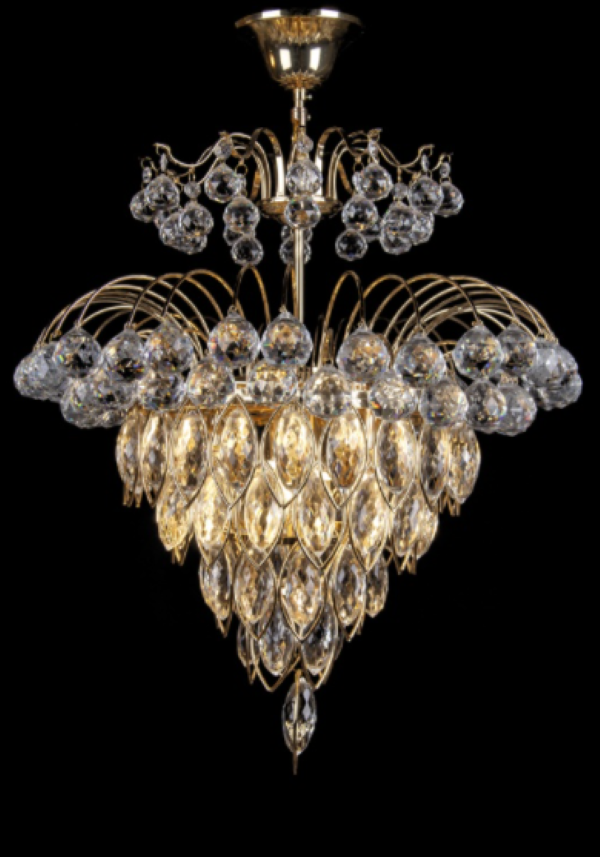 Хрустальная люстра L5209/500х550/6/1 FGD Золото/Белый (AN000363)