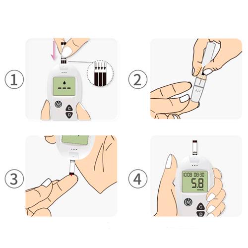 Глюкометр Sinocare GA-3 100 тест-смужок 100 ланцетів та проколювач (1817) - фото 2