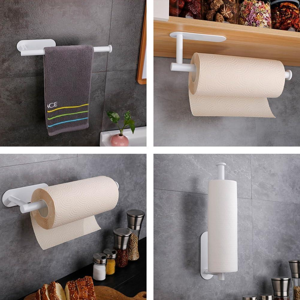 Держатель для бумажных полотенец настенный пластиковый Белый - фото 5