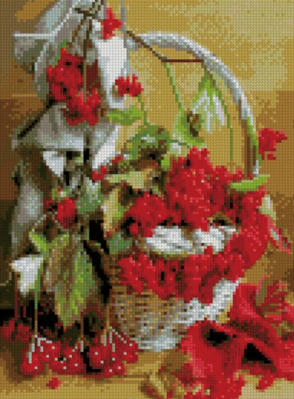 Алмазная мозаика Strateg Рябиновый натюрморт 30х40 см (HX095)