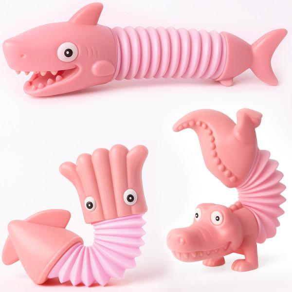 Игрушка антистресс Акула/Кальмар/Крокодил с подвижным корпусом 3 шт. Розовый (29436750) Игрушка антистресс Акула/Кальмар/Крокодил с подвижным корпусом 3 шт. Розовый (29436750)