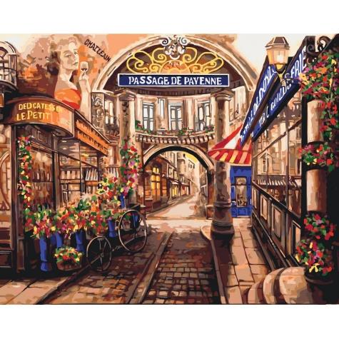 Набор для росписи по номерам Идейка Городской пейзаж Passage 40х50 см (КНО3535-mt)